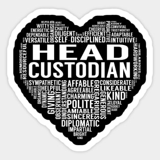 Head Custodian Heart Sticker